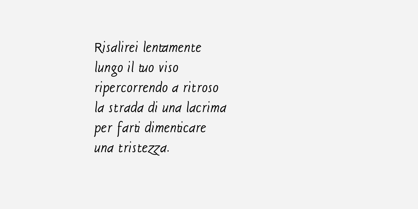 Sgriffo light italic type font